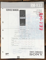 Sony RM-V33 Remote Control  Service Manual *Original*