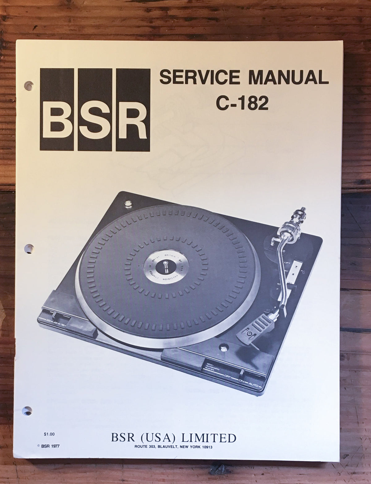 Kenwood C-182 C-182 Record Player / Turntable Service Manual *Original*