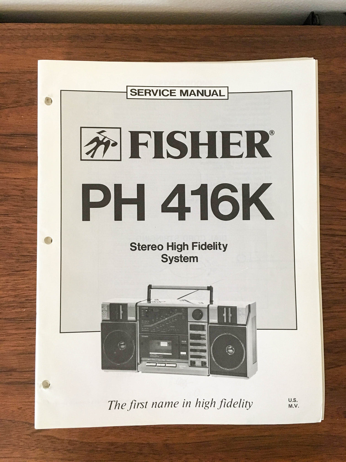 Fisher PH 416 Cassette Recorder Service Manual *Original*