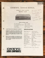 Onkyo C-05 CD Player  Service Manual *Original*