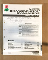 Yamaha RX-V492 RDS R-V702  Receiver  Service Manual *Original*