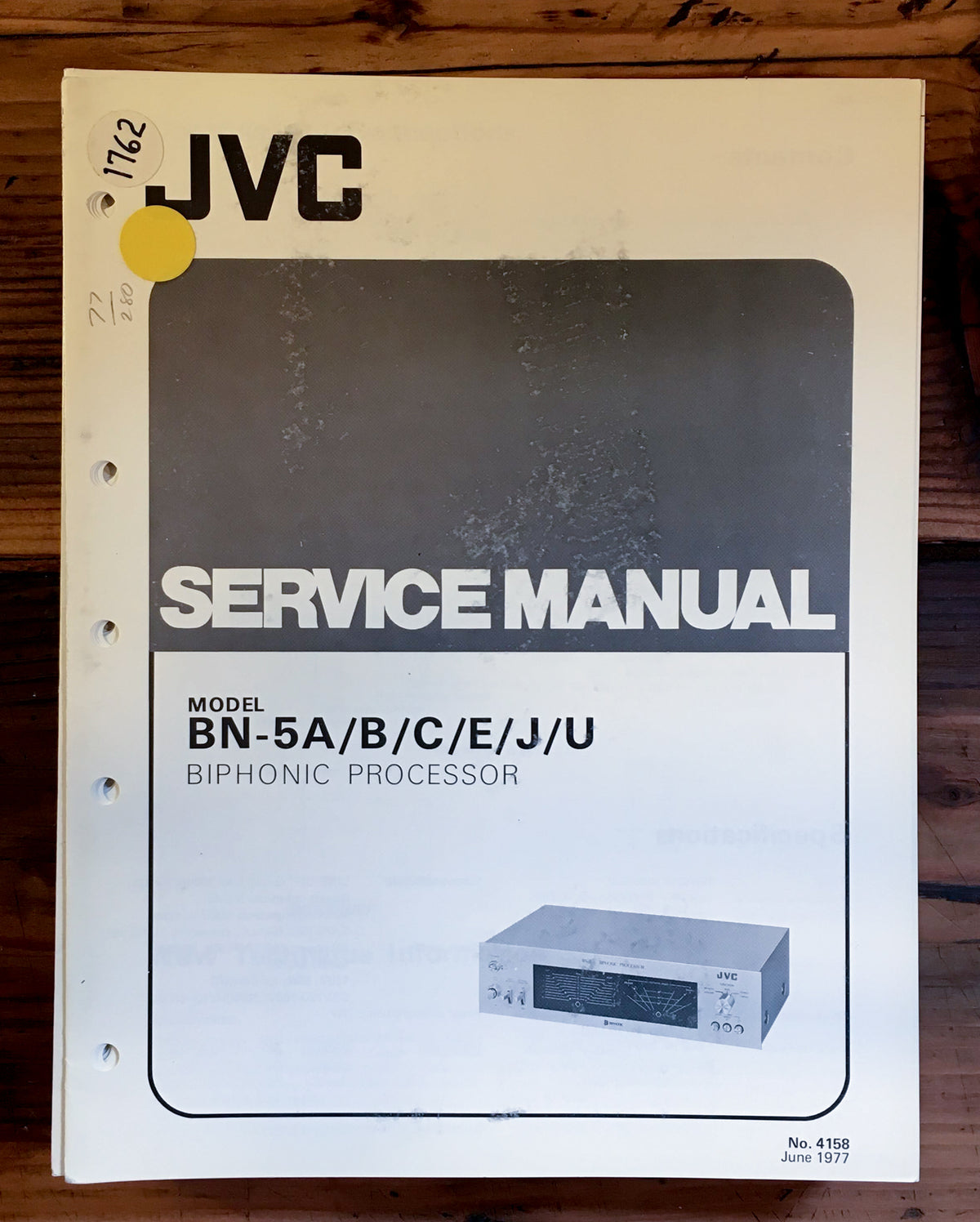 JVC BN-5A BN 5 A Biphonic Processor Service Manual *Original*