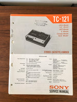 Sony TC-121 Tape Recorder Service Manual *Original*