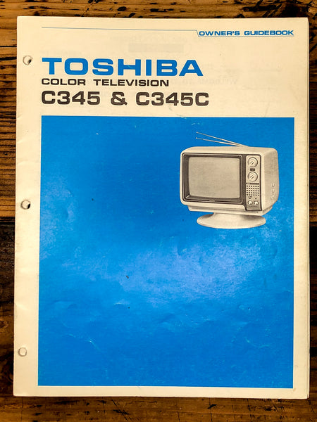 Toshiba C345 C345C TV / Television Owner / User Manual *Original*