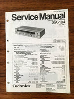 Technics SA-104 Receiver Service Manual *Original*