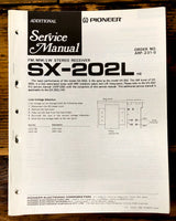 Pioneer SX-202L Receiver Service Manual *Original*