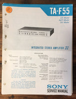 Sony TA-F55 Amplifier Service Manual *Original*