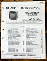 Sharp 20C-V300 TV / Television Service Manual *Original*