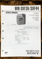 Sony WM-SXF39 WM-SXF44 Radio Cassette  Service Manual *Original*