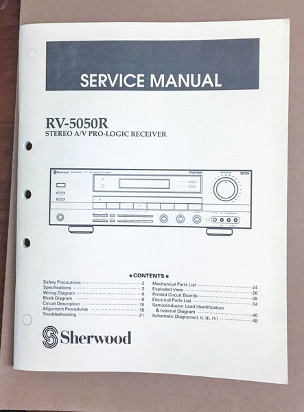 Sherwood RV-5050R Receiver  Service Manual *Original*