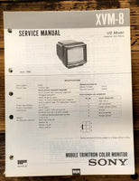 Sony XVM-8 Monitor  Service Manual *Original*