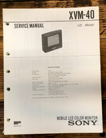 Sony XVM-40 Monitor  Service Manual *Original*