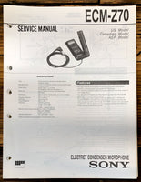 Sony ECM-Z70 Microphone  Service Manual *Original*