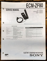 Sony ECM-ZF80 Microphone  Service Manual *Original*