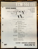 Sony ECM-144 ECM-155 Microphone  Service Manual *Original*