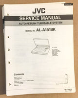 JVC AL-A151 BK Turntable / Record Player  Service Manual *Original*