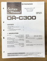 Pioneer OR-C300 Battery Case Service Manual *Original*