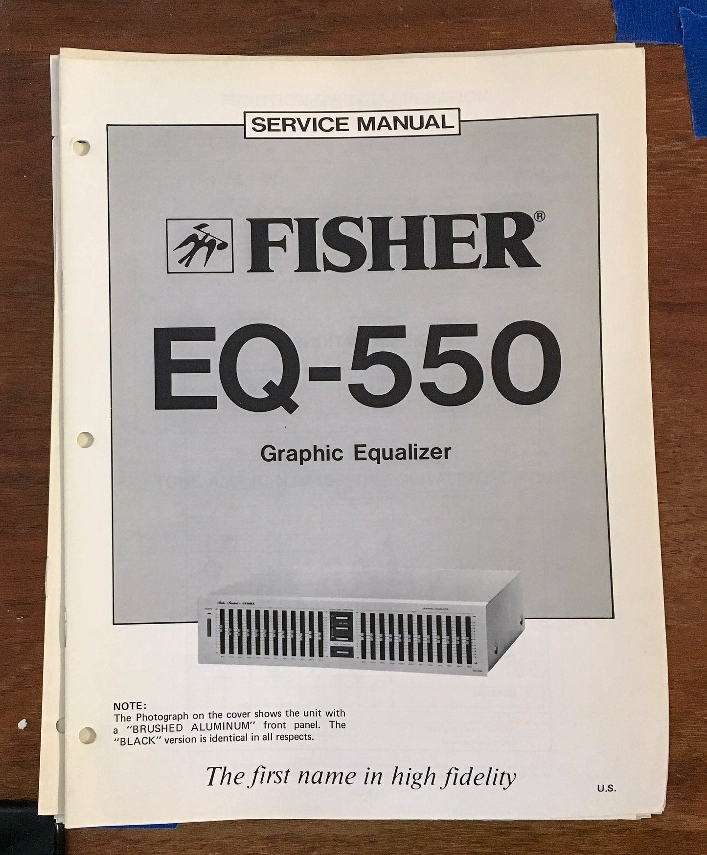 Fisher EQ-550  Service Manual *Original*