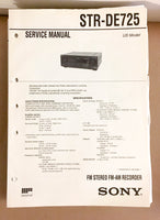 Sony STR-DE725 Receiver  Service Manual *Original*