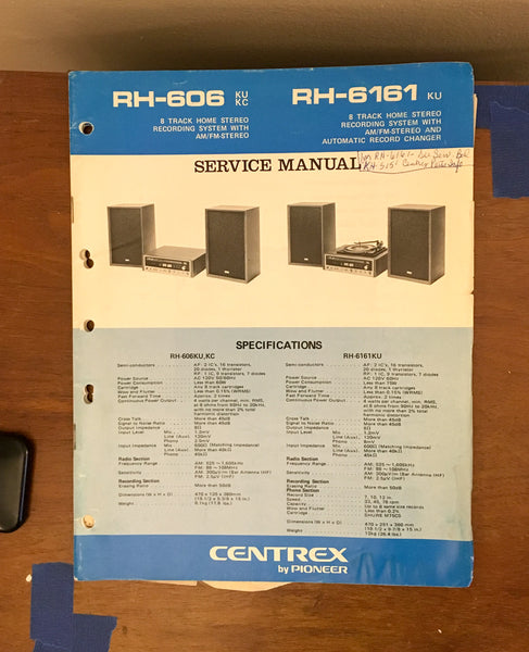 Pioneer RH-606 RH-6161 Stereo System Service Manual *Original*