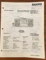 Sanyo CWM-870 MCD-S870 STEREO Service Manual *Original*