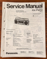 Panasonic RX-FM30 Radio Cassette Service Manual *Original*