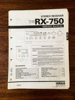 Yamaha RX-750 Receiver Service Manual *Original*