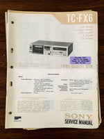 Sony TC-FX6 Cassette Service Manual *Original*