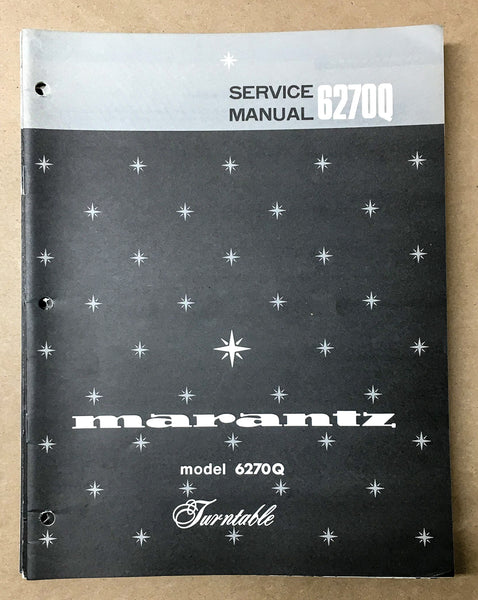 Marantz Model 6270Q Record Player / Turntable Service Manual *Original*