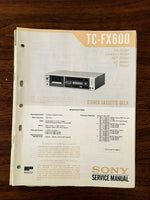 Sony TC-FX600 Cassette Service Manual *Original*