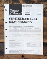 Pioneer SD-P403 G K Display  Service Manual *Original* #2