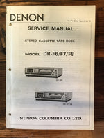 Denon DR-F6 DR-F7 DR-F8 Cassette Service Manual *Original*