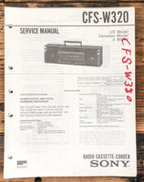 Sony CFS-W320 Radio / Boombox  Service Manual *Original*