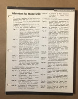 Marantz Model 1200 Amplifier  Service Manual Addendum *Original*
