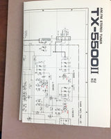 Pioneer TX-5500 II Tuner  Large Fold Out Schematic *Original* #2