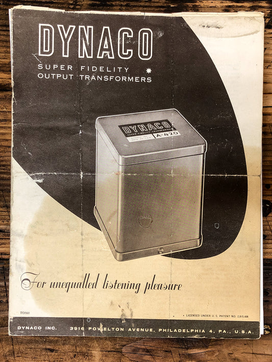 Dynaco Tube Output Tranformers  Brochure  *Original*