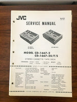 JVC CD-1667-2 CD-1667-2U Cassette Service Manual *Original*
