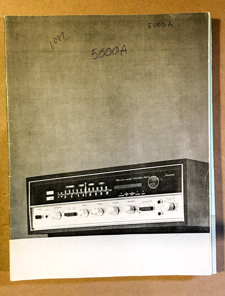 Sansui Model 5000a 5000 A Receiver Service Manual *NO COVER Original*