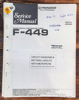 Pioneer F-449 Tuner  Service Manual *Original*