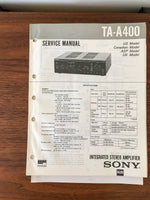 Sony TA-A400 Amplifier Service Manual *Original* #2