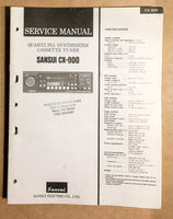 Sansui CD-X900 Car CD Player Service Manual *Original*