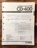 Yamaha CD-400 CD Player  Service Manual *Original*