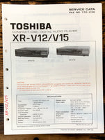 Toshiba XR-V12 XR-V15 CD Player Service Manual *Original*