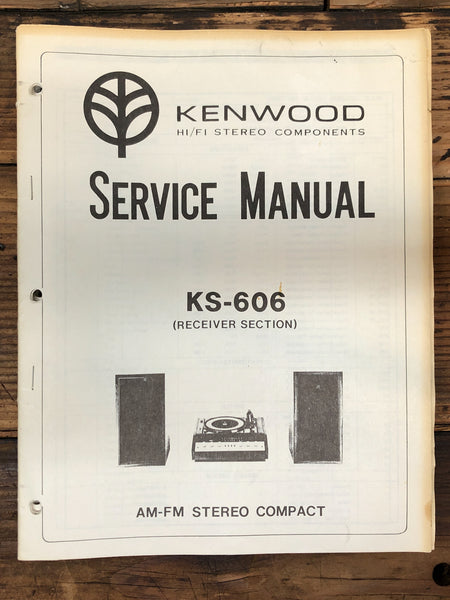 Kenwood KS-606 Turntable Stereo  Service Manual *Original*