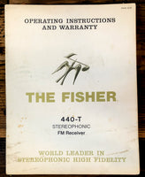 Fisher Model 440-T Receiver Owner / User Manual *Original* #2