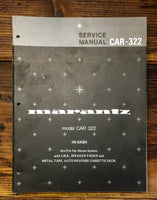 Marantz CAR-322 Car Stereo  Service Manual *Original*