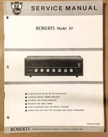 Roberts Model 30 Receiver  Service Manual *Original* #2
