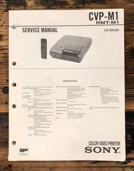 Sony CVP-M1 RMT-M1 Color Video Printer  Service Manual *Original*