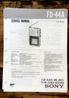 Sony FD-44A Watchman TV  Service Manual *Original*