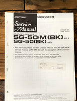 Pioneer SG-50 Equalizer Add. Service Manual *Original*